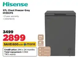HiFi Corp Hisense Chest Freezer Grey offer