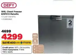 HiFi Corp Defy Chest Freezer DMF513 Metallic offer