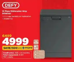 HiFi Corp Defy 13 Place Dishwasher Grey offer