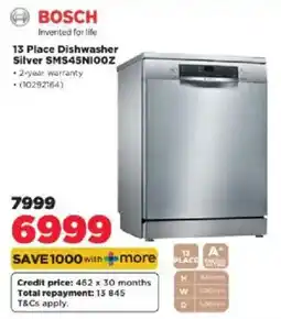 HiFi Corp Bosch 13 Place Dishwasher Silver offer