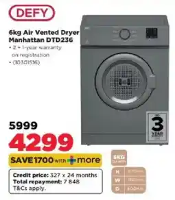 HiFi Corp Defy Air Vented Dryer Manhattan offer