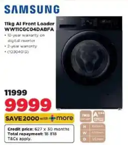 HiFi Corp Samsung AI Front Loader offer