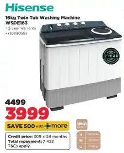 HiFi Corp Hisense Twin Tub Washing Machine offer