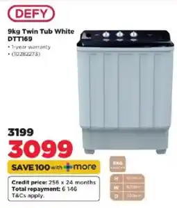 HiFi Corp Defy Twin Tub White DTT169 offer