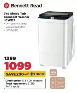 HiFi Corp Bennett Read Single Tub Compact Washer offer