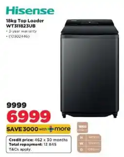 HiFi Corp Hisense Top Loader WT311823UB offer