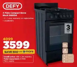HiFi Corp Defy 4 Plate Compact Stove Black DSS554 offer