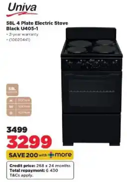 HiFi Corp Univa 4 Plate Electric Stove Black U405-1 offer