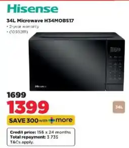 HiFi Corp Hisense Microwave H34MOBS17 offer