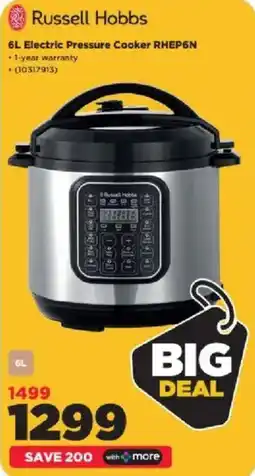 HiFi Corp Russell Hobbs Electric Pressure Cooker RHEP6N offer