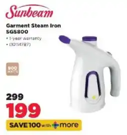 HiFi Corp Sunbeam Garment Steam Iron SGS800 offer