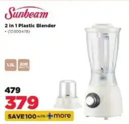 HiFi Corp Sunbeam 2 in 1 Plastic Blender offer