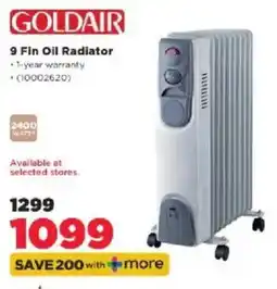 HiFi Corp Goldair 9 Fin Oil Radiator offer