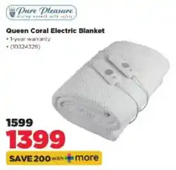 HiFi Corp Pure Pleasure Queen Coral Electric Blanket offer