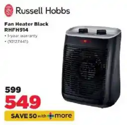 HiFi Corp Russell Hobbs Fan Heater Black offer