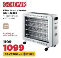 HiFi Corp Goldair 6 Bar Quartz Heater offer