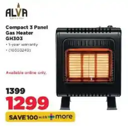 HiFi Corp Alva Compact 3 Panel Gas Heater GH303 offer