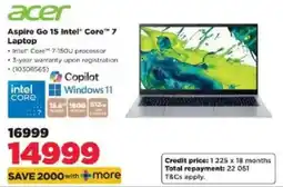 HiFi Corp Acer Aspire Go 15 Intel Core 7 Laptop offer
