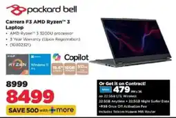 HiFi Corp Packard Bell Carrera F3 AMD Ryzen 3 Laptop offer
