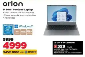 HiFi Corp Orion 14 Intel Pentium Laptop offer
