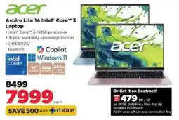 HiFi Corp Acer Aspire Lite 14 Intel Core 3 Laptop offer