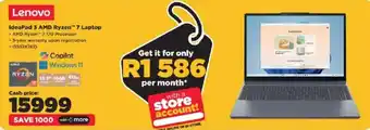 HiFi Corp Lenovo IdeaPad 3 AMD Ryzen 7 Laptop offer