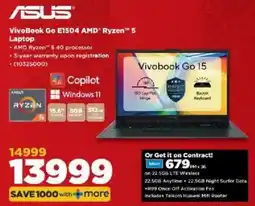 HiFi Corp Asus VivoBook Go E1504 AMD Ryzen 5 Laptop offer