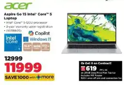 HiFi Corp Acer Aspire Go 15 Intel Core 5 Laptop offer