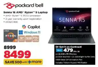 HiFi Corp Packard Bell Senna 16 AMD Ryzen 5 Laptop offer