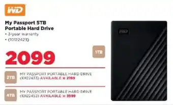 WD My Passport 5TB Portable Hard Drive