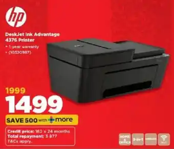 HiFi Corp Hp DeskJet Ink Advantage 4376 Printer offer