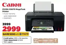 HiFi Corp Canon PIXMA G3470 MegaTank Printer offer