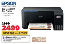 HiFi Corp Epson Eco tank L3211 3in1 Printer offer