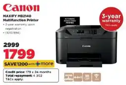 HiFi Corp Canon Maxify MB2140 Multifunction Printer offer