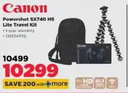 HiFi Corp Canon Powershot SX740 HS Lite Travel Kit offer