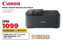 HiFi Corp Canon PIXMA TR4645 Multi-function Printer offer