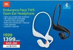 Incredible Connection JBL Endurance Pace TWS Open Ear Headphone offer