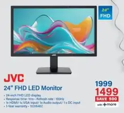 Incredible Connection JVC 24" FHD LED Monitor offer