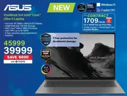 Incredible Connection Asus VivoBook S14 Intel Core Ultra 9 Laptop offer