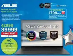 Incredible Connection Asus Zenbook S16 AMD Ryzen AI 9 Laptop offer