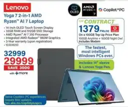 Incredible Connection Lenovo Yoga 7 2-in-1 AMD Ryzen AI 7 Laptop offer