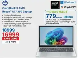 Incredible Connection Hp OmniBook 3 AMD Ryzen AI 7 350 Laptop offer