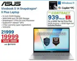 Incredible Connection Asus Vivobook S 14 Snapdragon X Plus Laptop offer