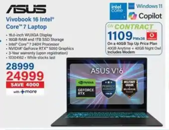 Incredible Connection Asus Vivobook 16 Intel Core 7 Laptop offer
