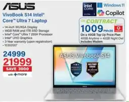Incredible Connection Asus VivoBook S14 Intel Core Ultra 7 Laptop offer