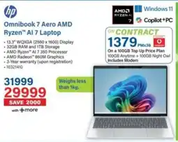 Incredible Connection Hp Omnibook 7 Aero AMD Ryzen AI 7 Laptop offer