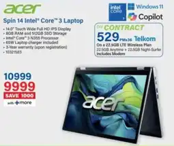 Incredible Connection Acer Spin 14 Intel Core 3 Laptop offer