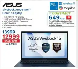 Incredible Connection Asus Vivobook X1504 Intel Core 5 Laptop offer