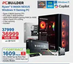 Incredible Connection PCBuilder Ryzen 5 9600X NEXUS Windows 11 Gaming PC offer