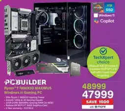 Incredible Connection PCBuilder Ryzen 7 7800X3D MAXIMUS Windows 11 Gaming PC offer